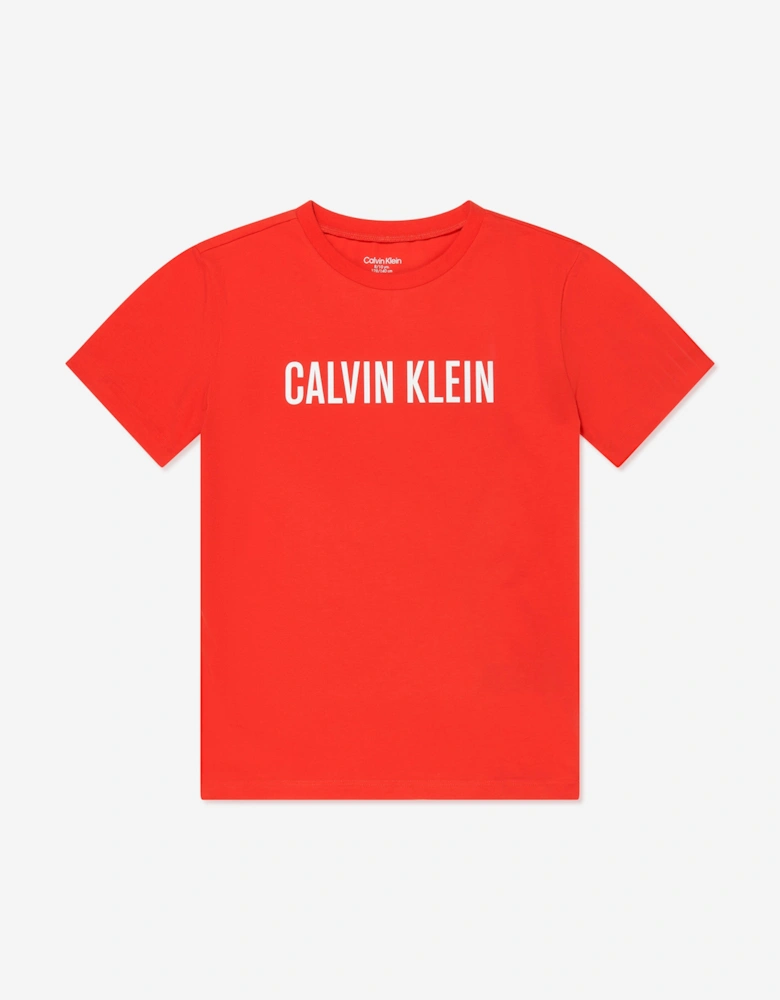 Calvin Klein Boys T-Shirt and Shorts Loungewear Set in Red