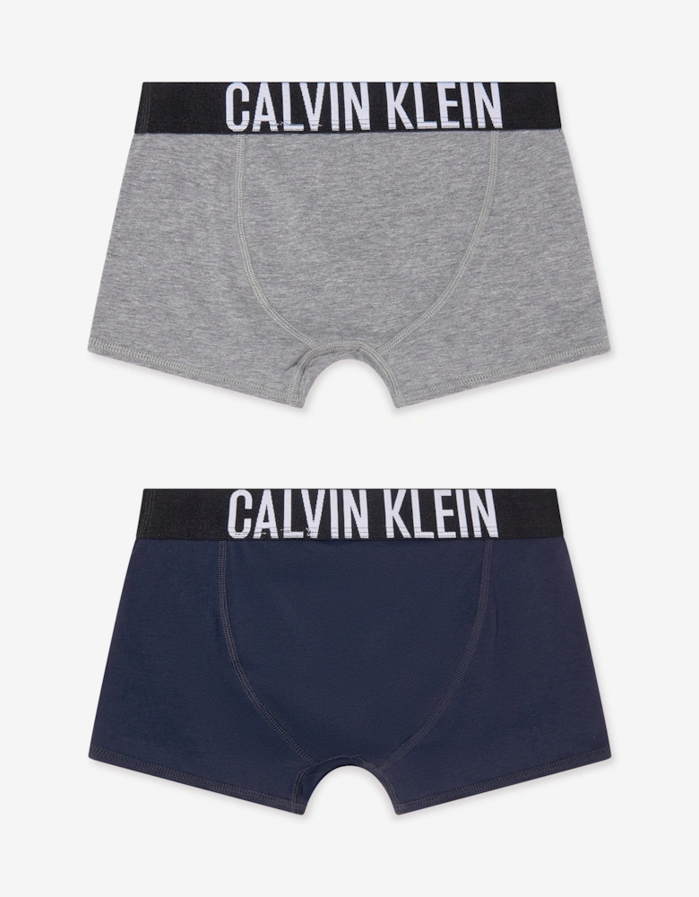 Calvin Klein Boys 2 Pack Boxer Shorts Set in Grey