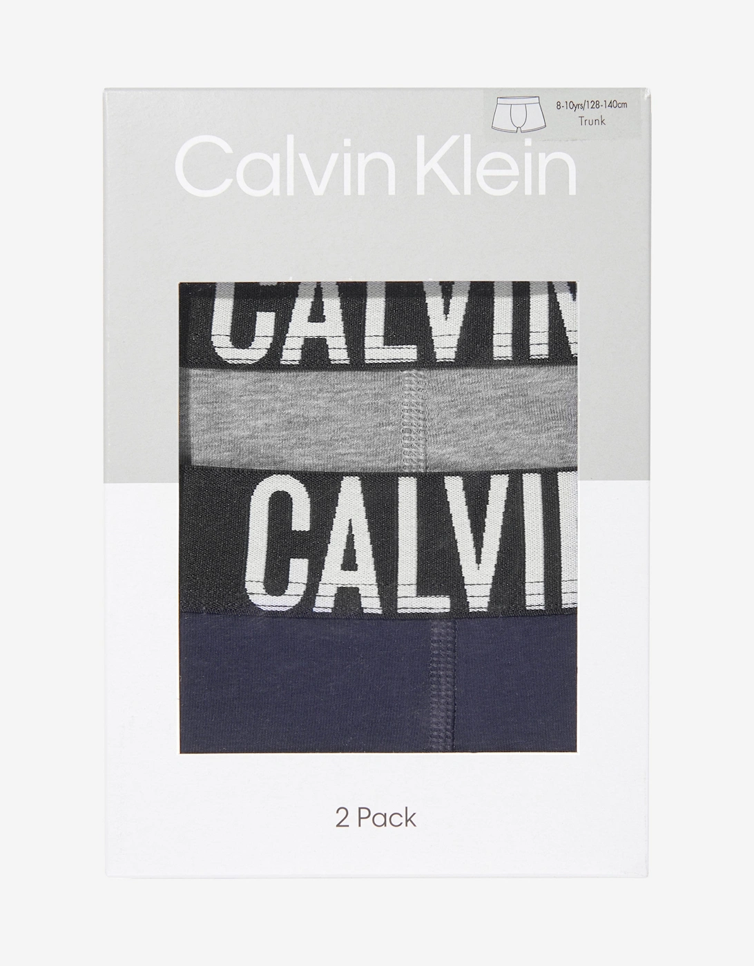 Calvin Klein Boys 2 Pack Boxer Shorts Set in Grey