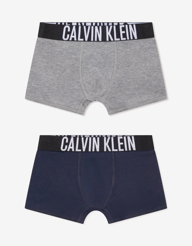 Calvin Klein Boys 2 Pack Boxer Shorts Set in Grey