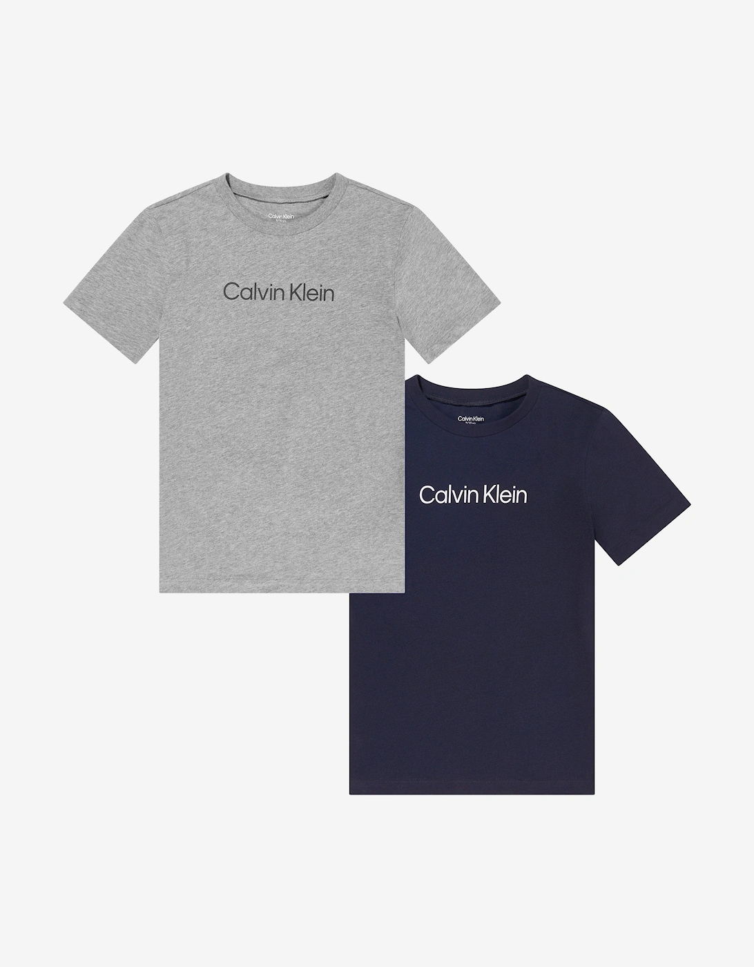Calvin Klein Boys Multi 'S 2 Pack T-Shirt Set In Grey - Size: 10 Years/11 Years/12 Years Kids