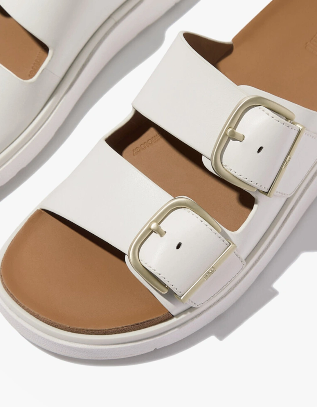 FitFlop GEN-FF BUCKLE Womens Cross Strap Sandals Urban White