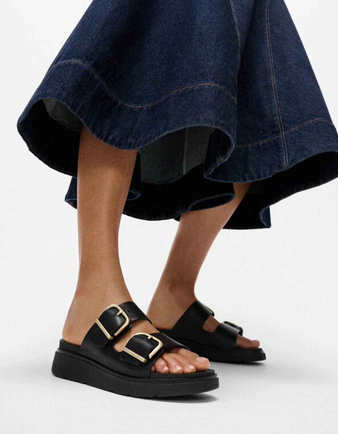 FitFlop GEN-FF BUCKLE Womens Cross Strap Sandals Black