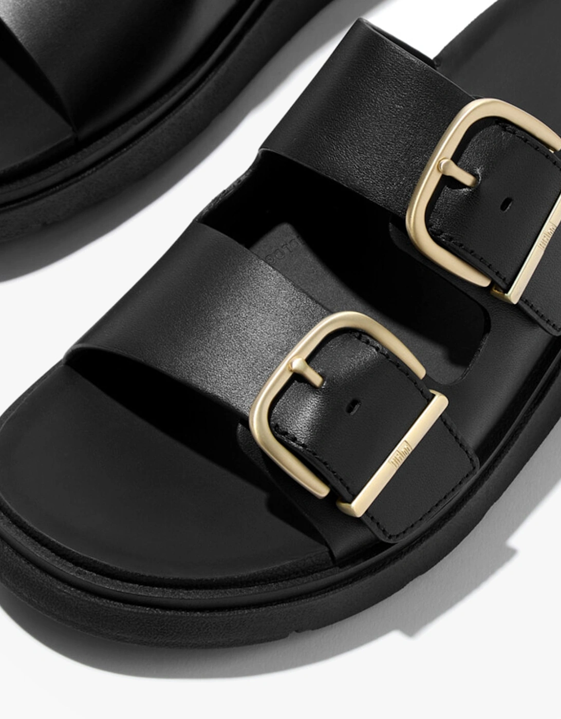 FitFlop GEN-FF BUCKLE Womens Cross Strap Sandals Black