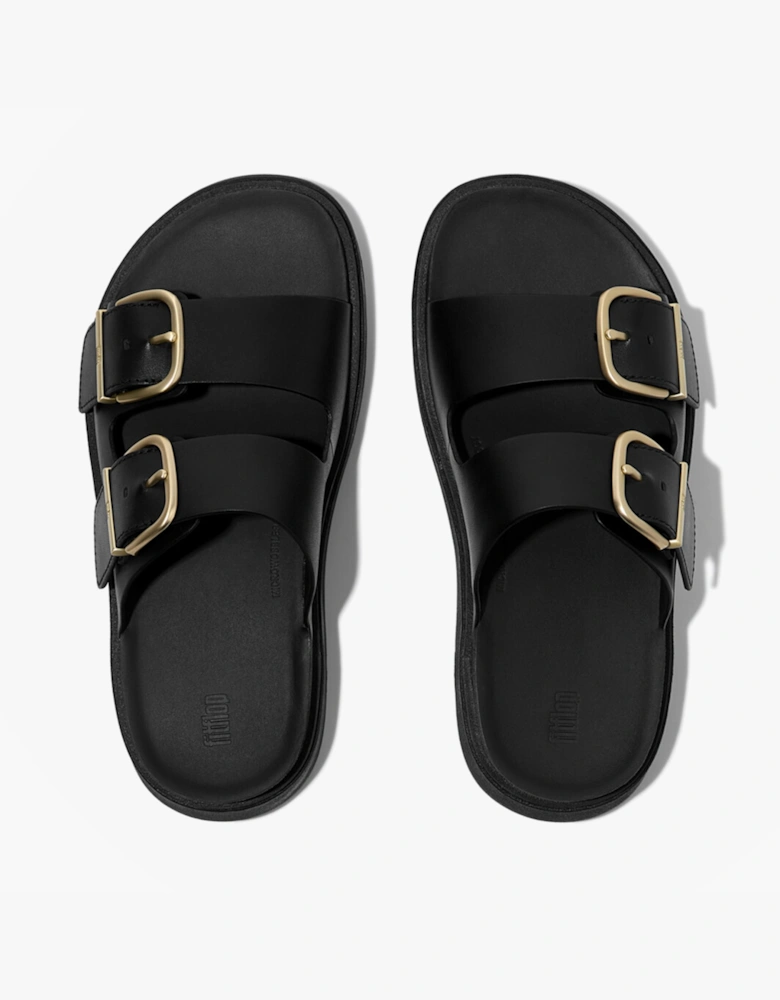 FitFlop GEN-FF BUCKLE Womens Cross Strap Sandals Black