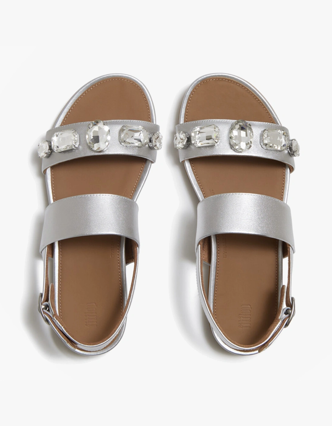 FitFlop GRACIE ULTRA Womens Cross Strap Sandals Silver