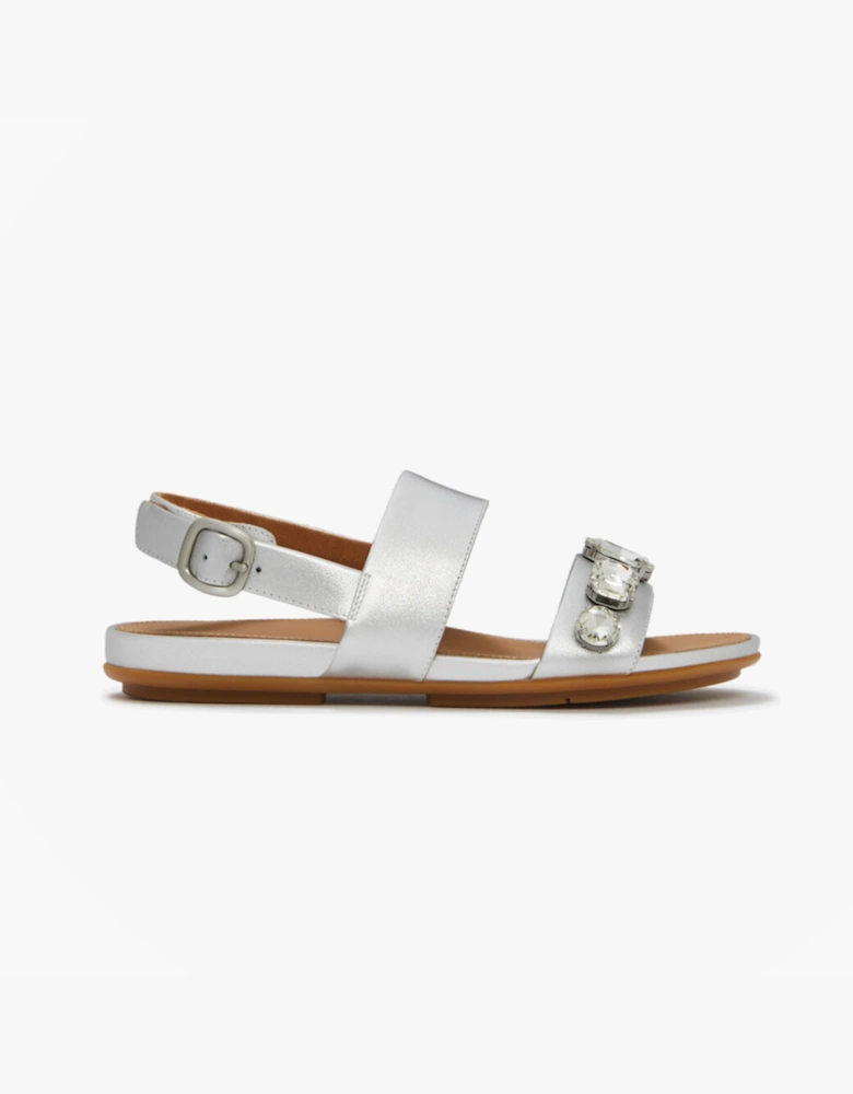 FitFlop GRACIE ULTRA Womens Cross Strap Sandals Silver