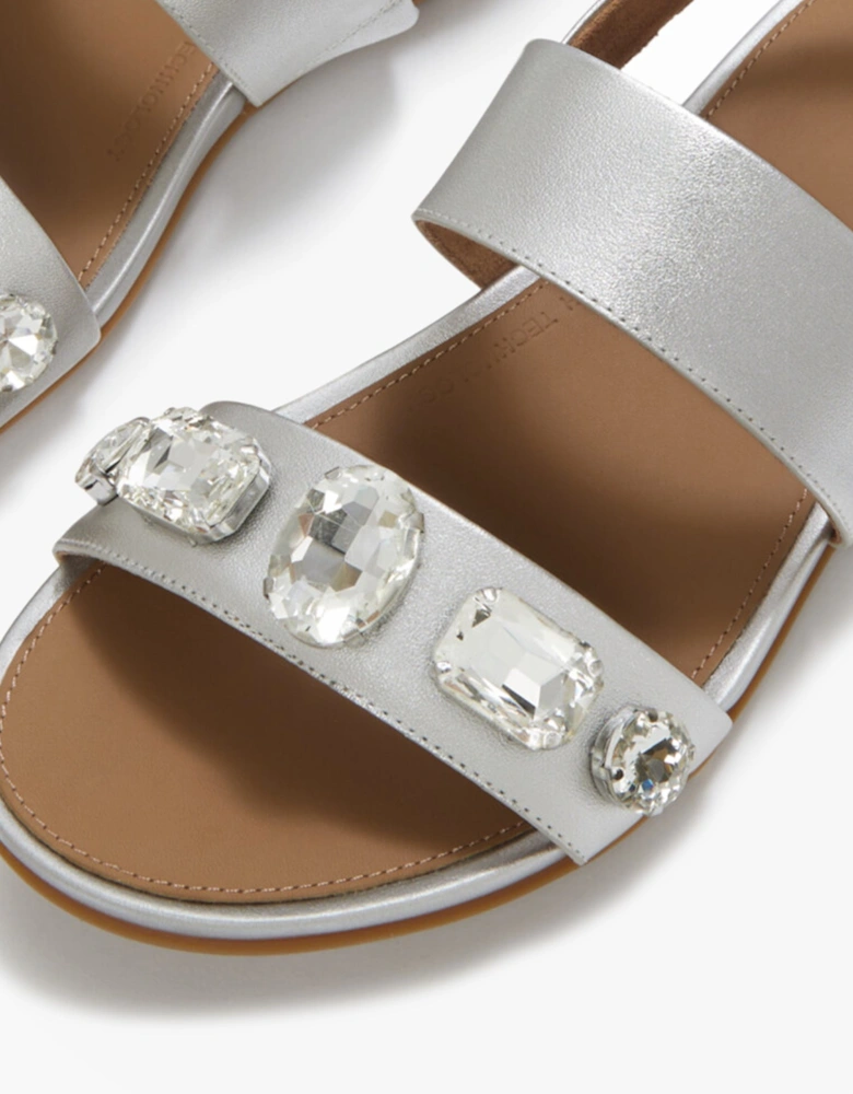 FitFlop GRACIE ULTRA Womens Cross Strap Sandals Silver