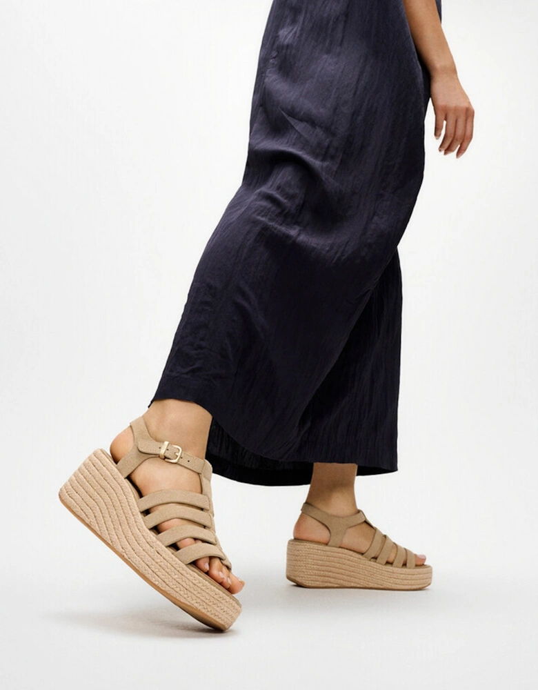 FitFlop PLATFFORMS ESPADRILLES Womens Ankle Strap Sandals Cappuccino