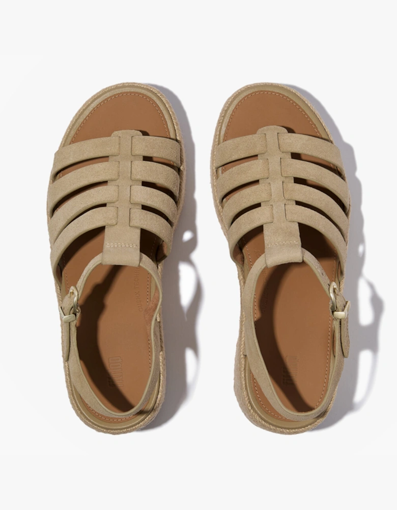 FitFlop PLATFFORMS ESPADRILLES Womens Ankle Strap Sandals Cappuccino