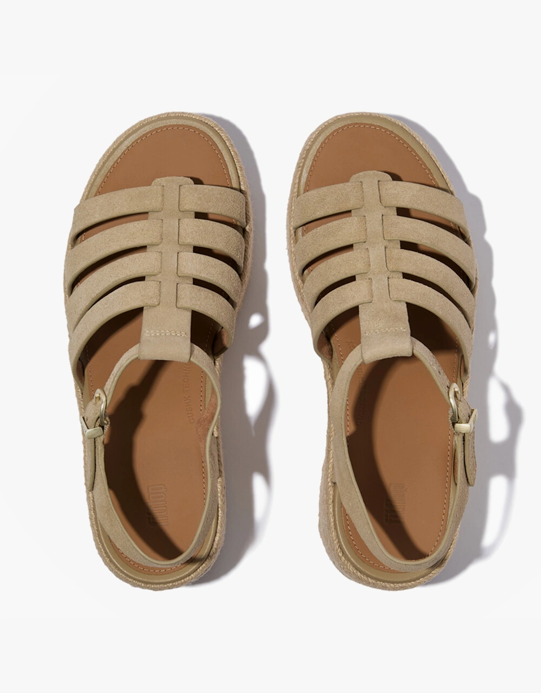 FitFlop PLATFFORMS ESPADRILLES Womens Ankle Strap Sandals Cappuccino
