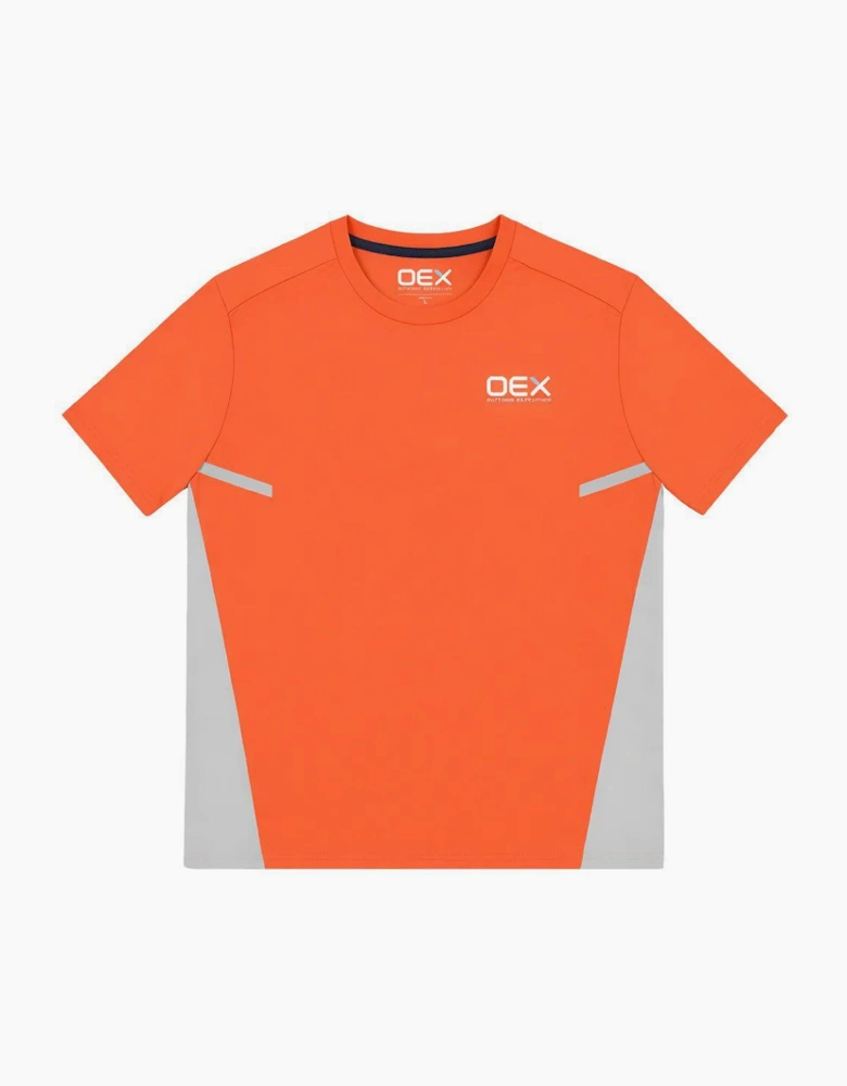 OEX Flash 2.0 T-Shirt Coral/Light Grey