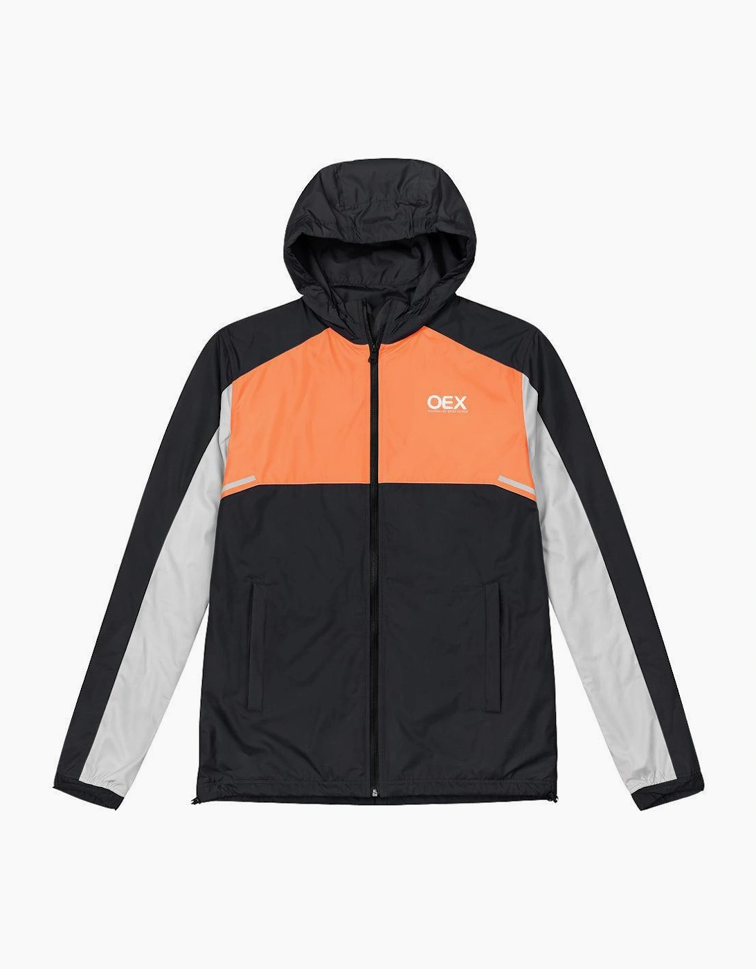 OEX Grampian Windrunner Jacket Black/Coral, 2 of 1
