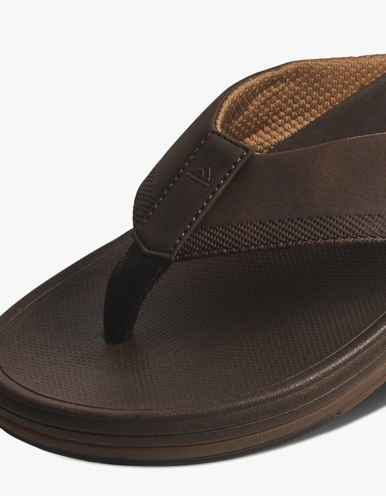 Reef CUSHION NORTE Mens Toe-Post Sandals Dark Brown