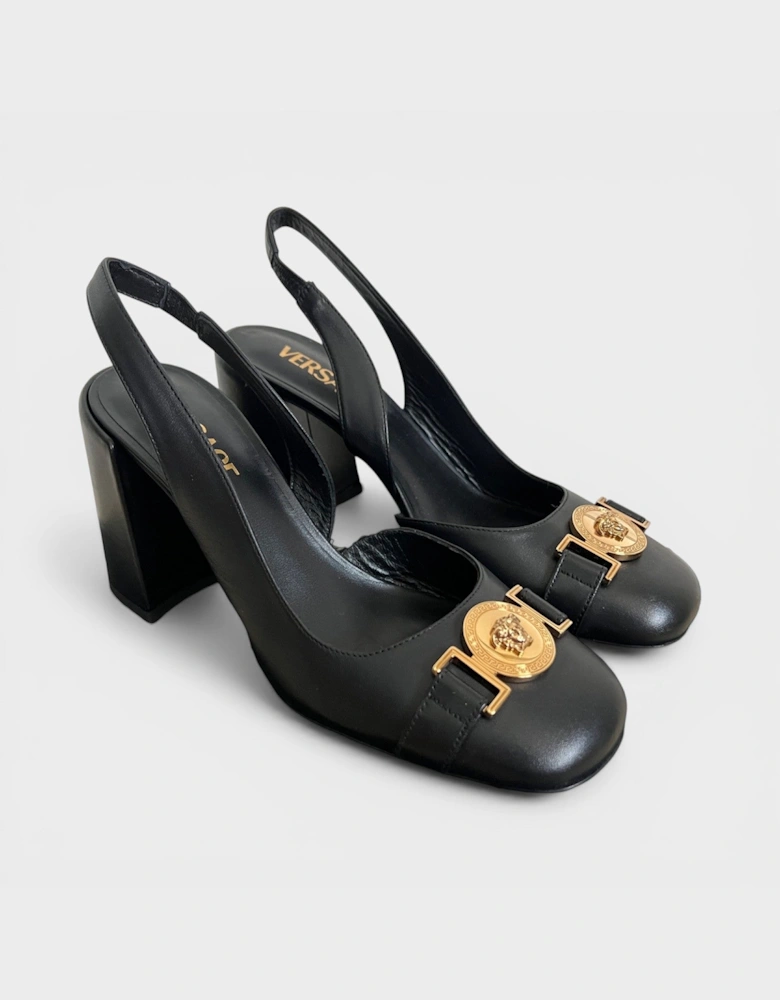 Sling Back 85mm Leather Black