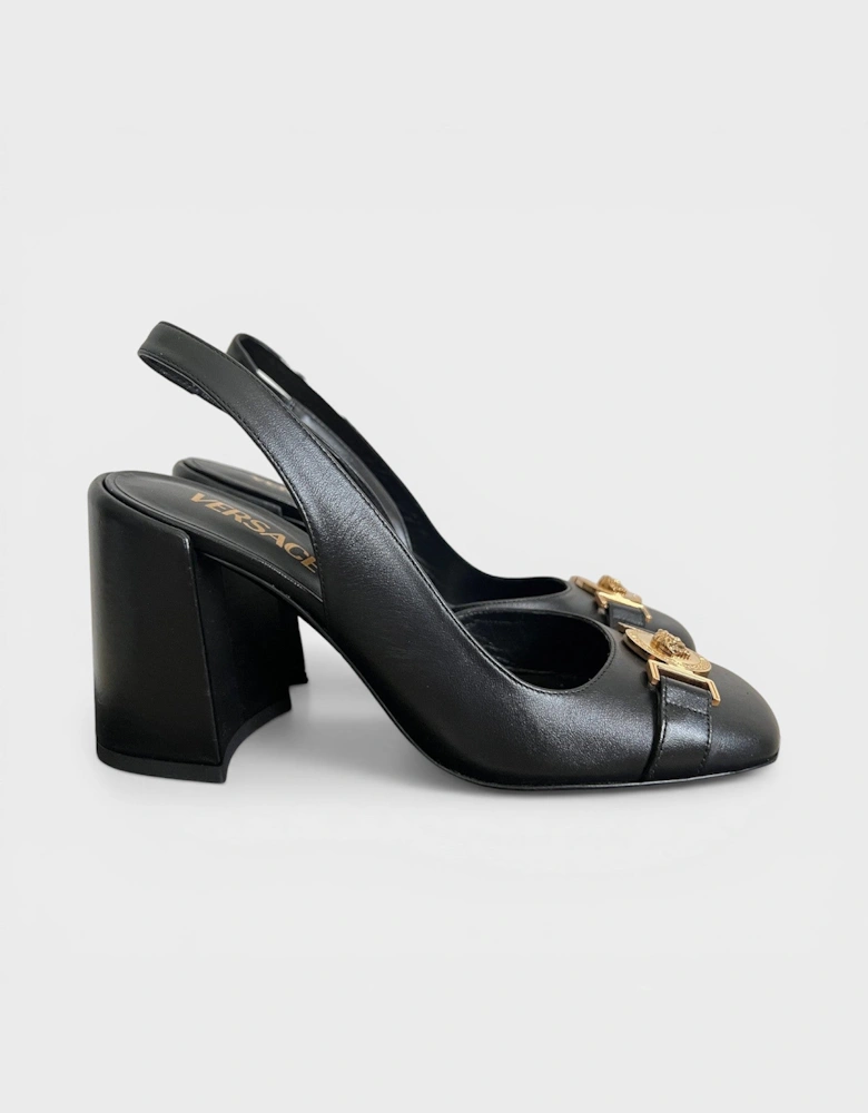 Sling Back 85mm Leather Black
