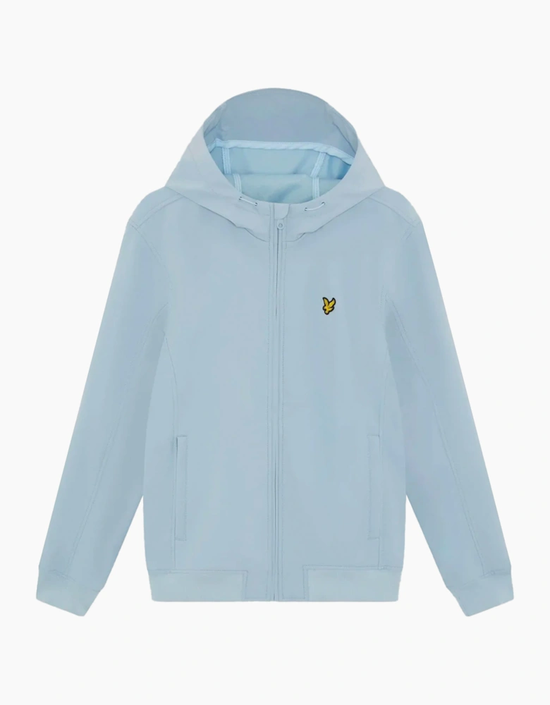 Lyle & Scott Softshell Full Zip Jacket With Hood Opal Blue