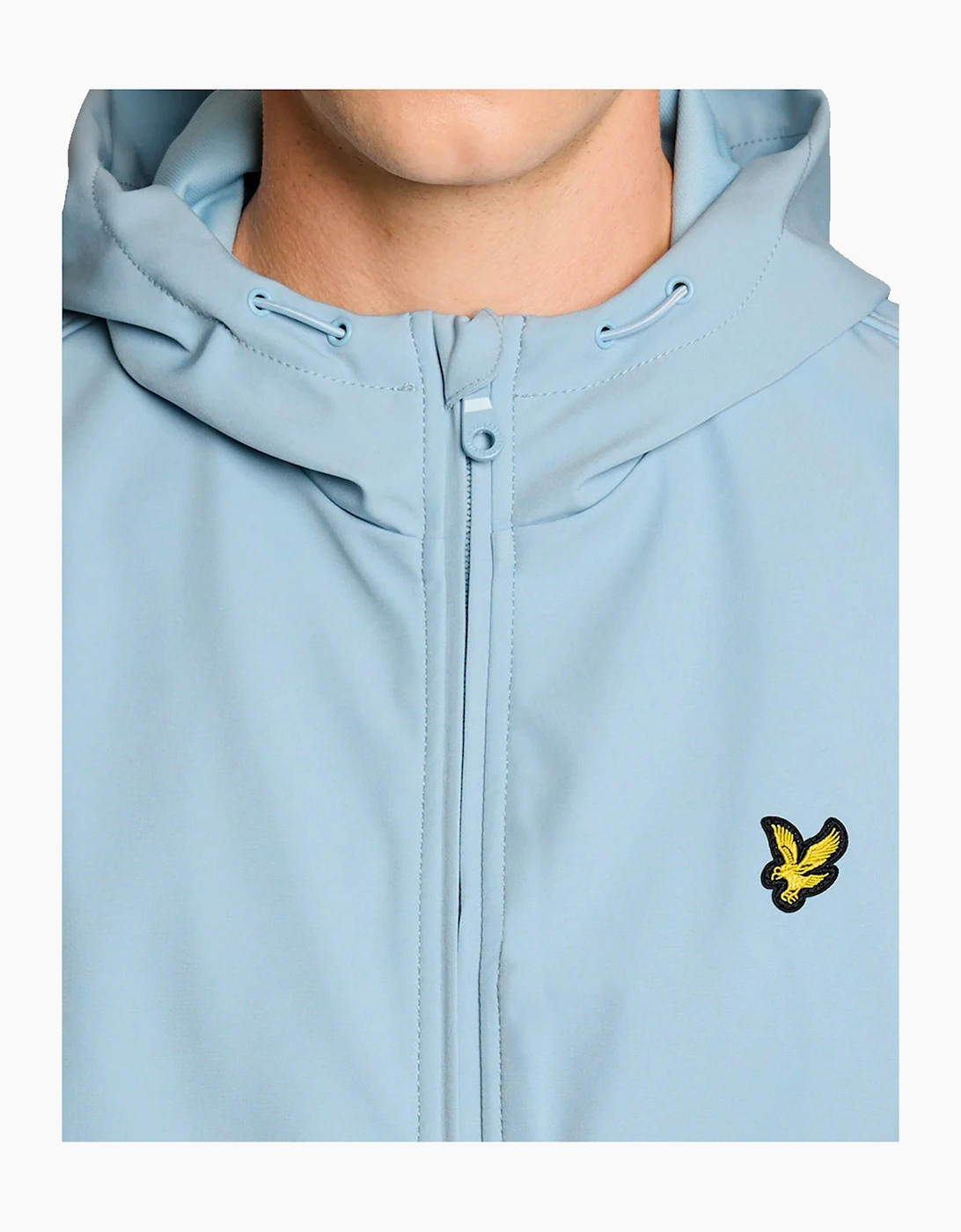 Lyle & Scott Softshell Full Zip Jacket With Hood Opal Blue