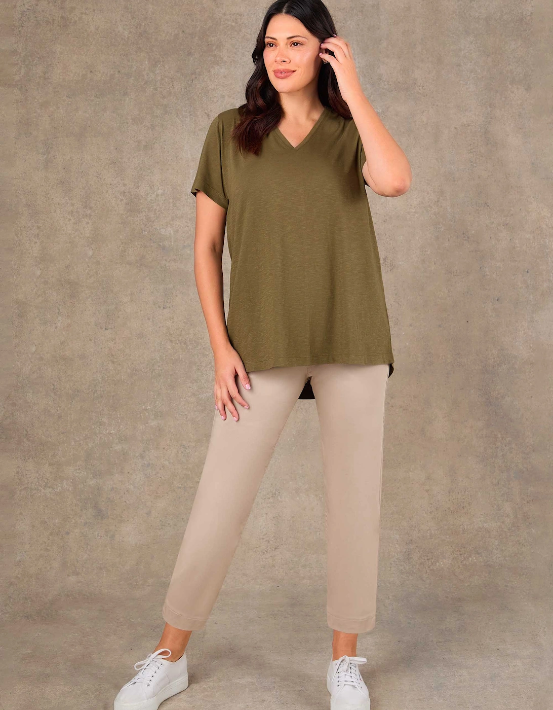 Oatmeal Cropped Jegging
