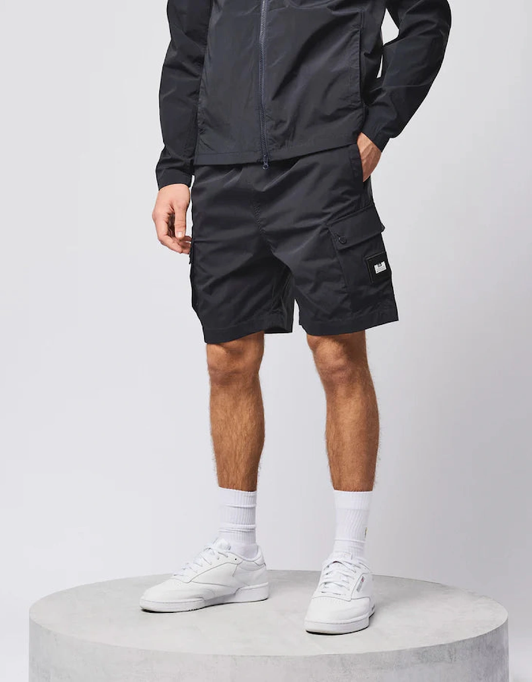 WEEKEND OFFENDER Baraki Cargo Shorts - Navy Blue, 7 of 6