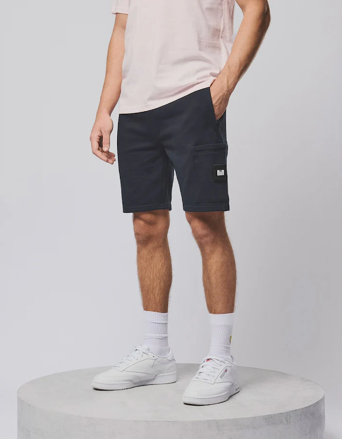 WEEKEND OFFENDER Hawkins Jogger Shorts - Navy Blue, 7 of 6