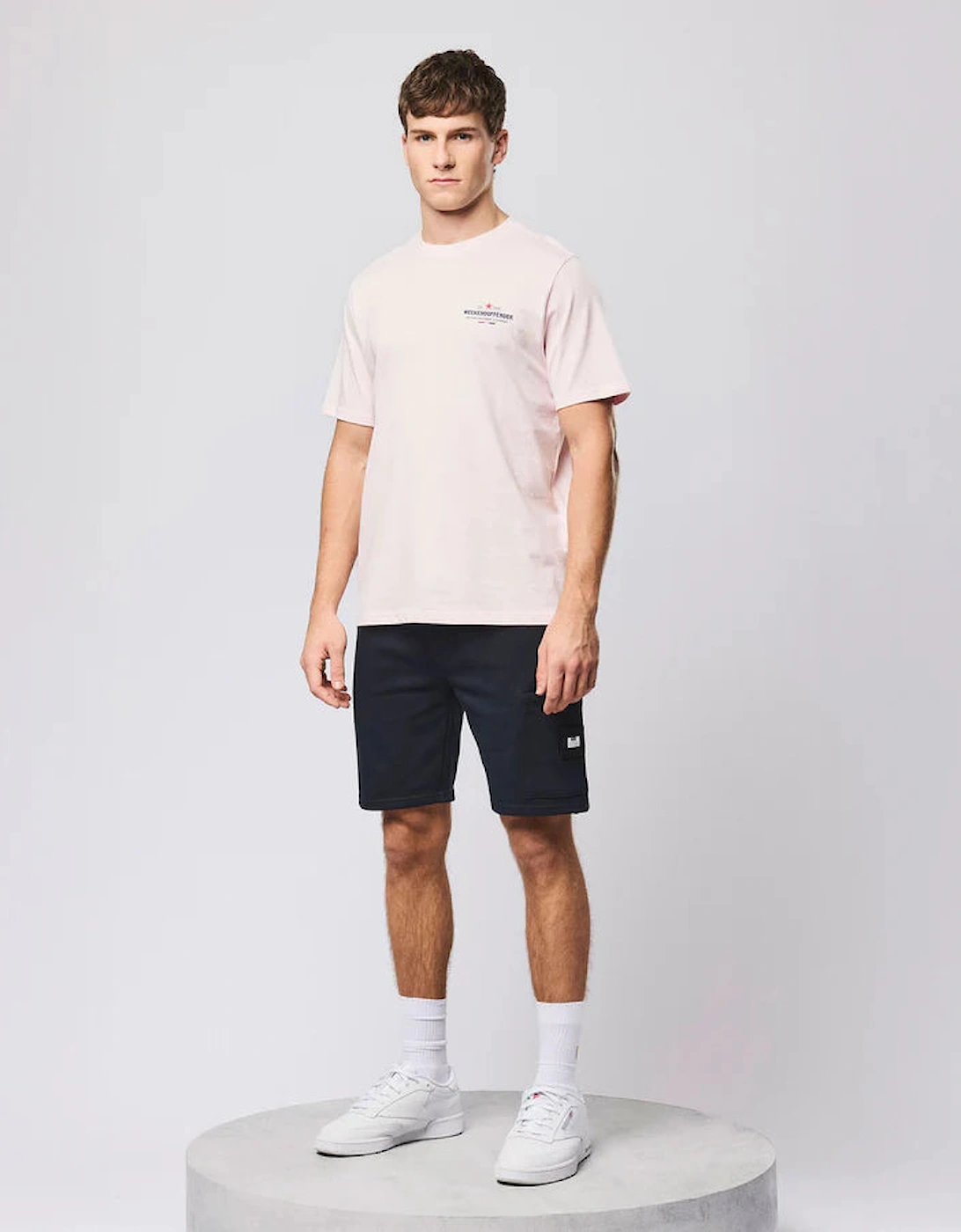 WEEKEND OFFENDER Hawkins Jogger Shorts - Navy Blue