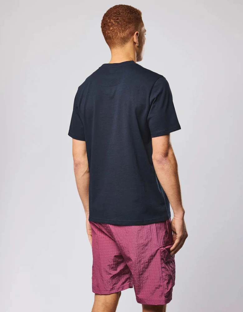 Weekend Offender Brooklands Plain T-Shirt - Navy Blue