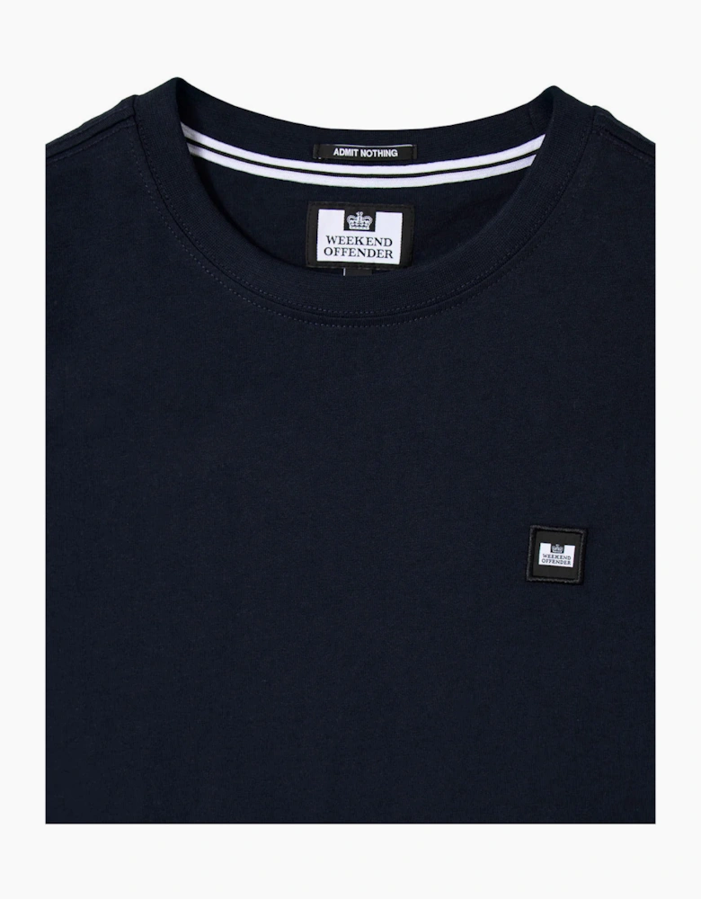 Weekend Offender Brooklands Plain T-Shirt - Navy Blue