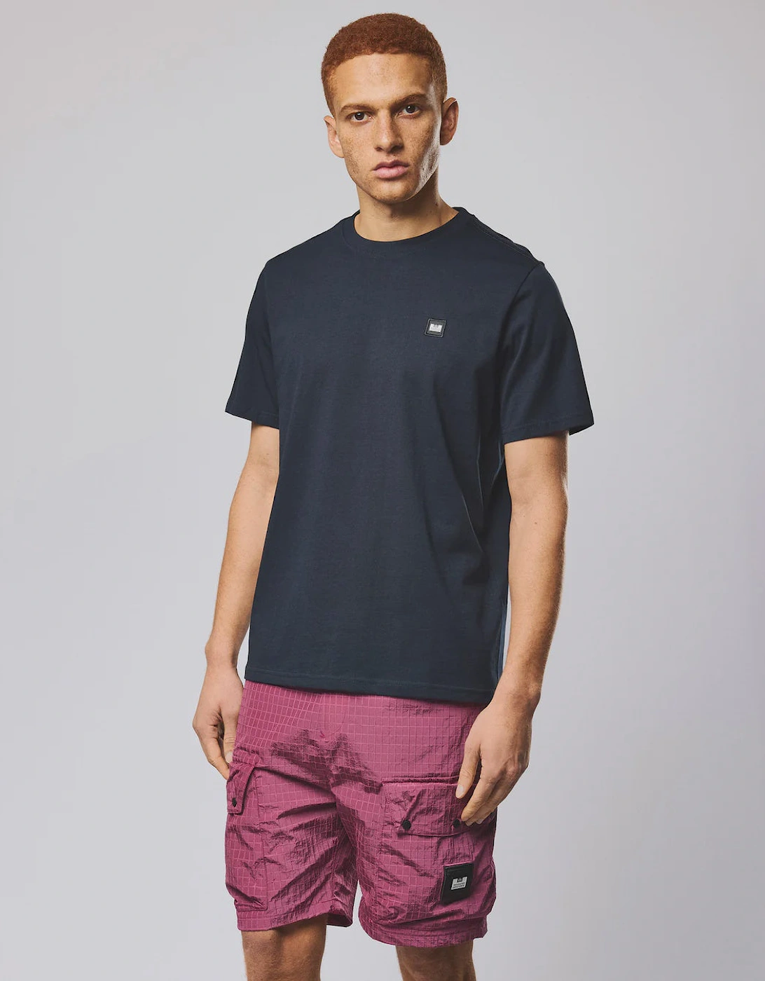 Weekend Offender Brooklands Plain T-Shirt - Navy Blue