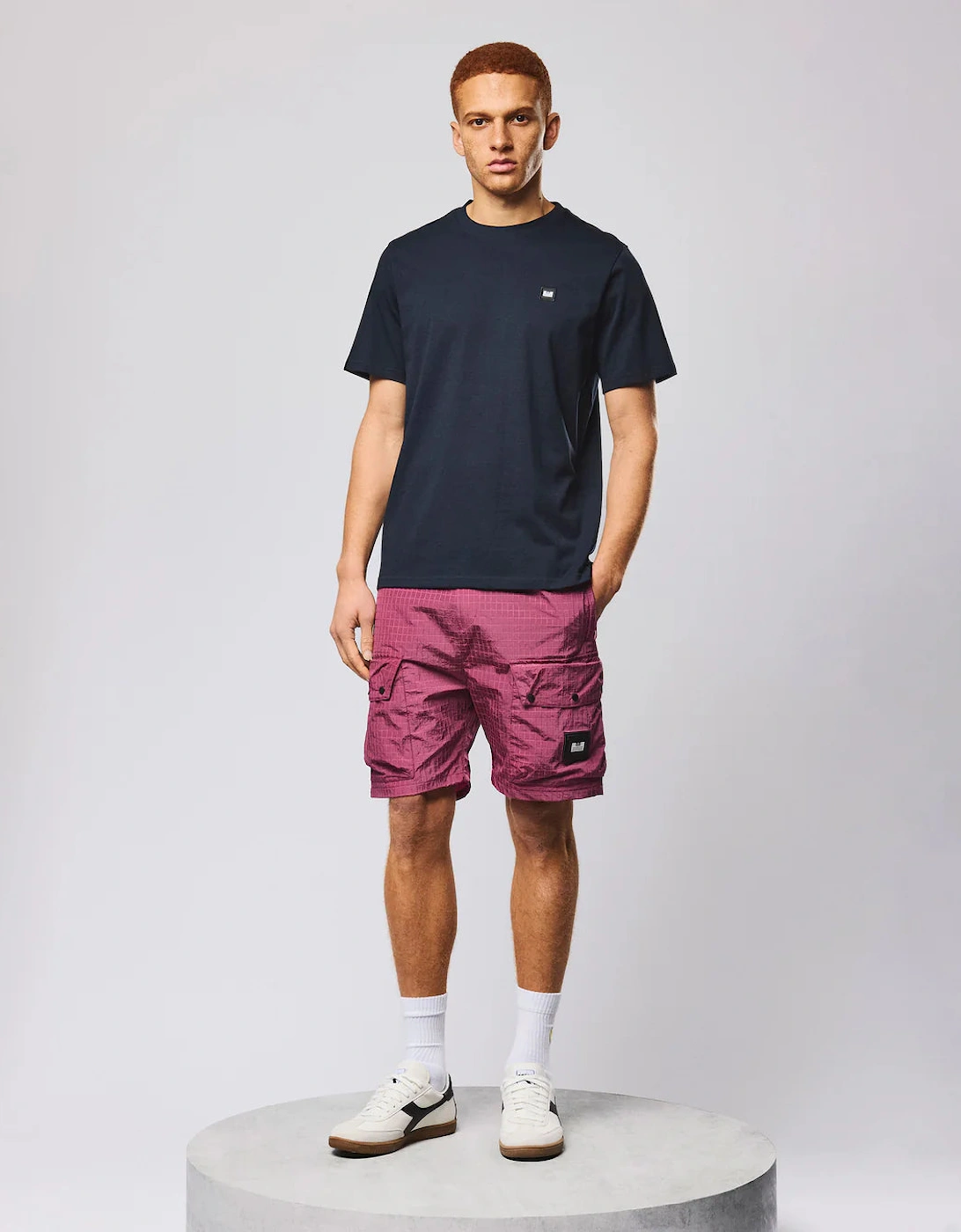 Weekend Offender Brooklands Plain T-Shirt - Navy Blue