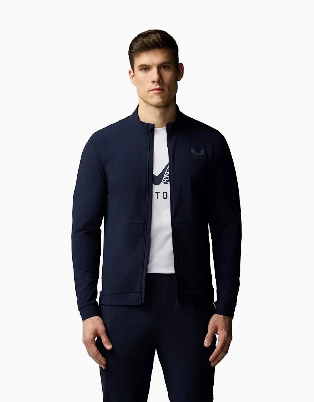 Castore Men's Blue Tech Training Track Jackets - Size 38/Regular