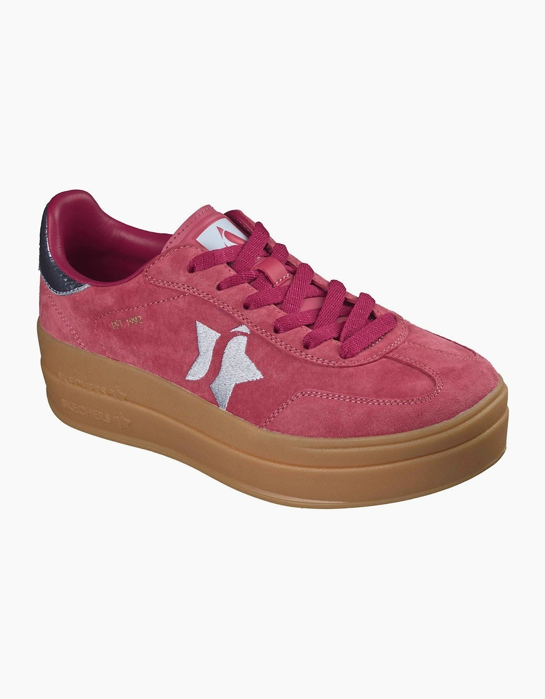 Skechers Academy Hi Elevated Essence Leather Women's Red/Blue Trainers, 6 of 5