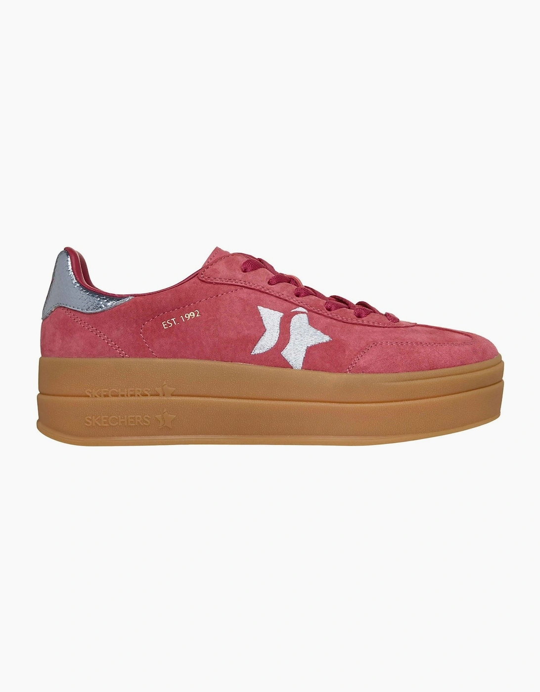 Skechers Academy Hi Elevated Essence Leather Women's Red/Blue Trainers