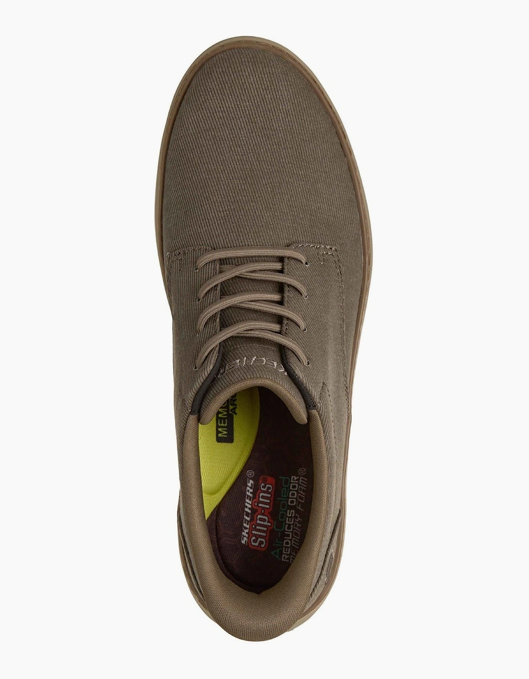 Skechers Hyland Justino Textile Men's Dark Taupe Lace-Up Shoes