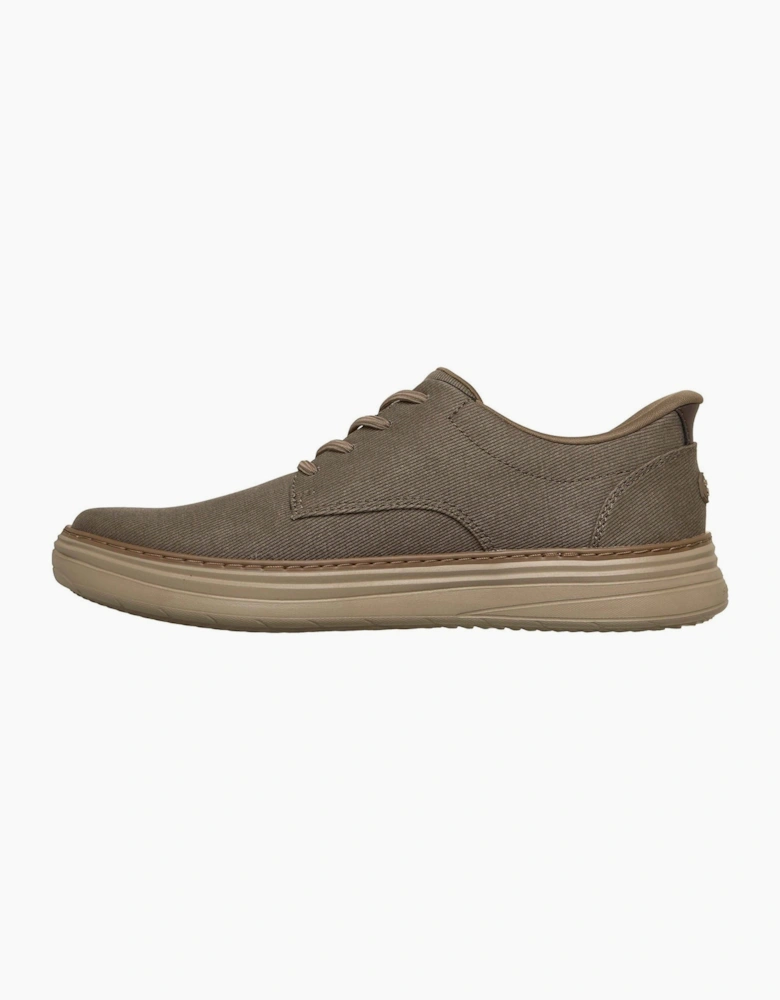 Skechers Hyland Justino Textile Men's Dark Taupe Lace-Up Shoes