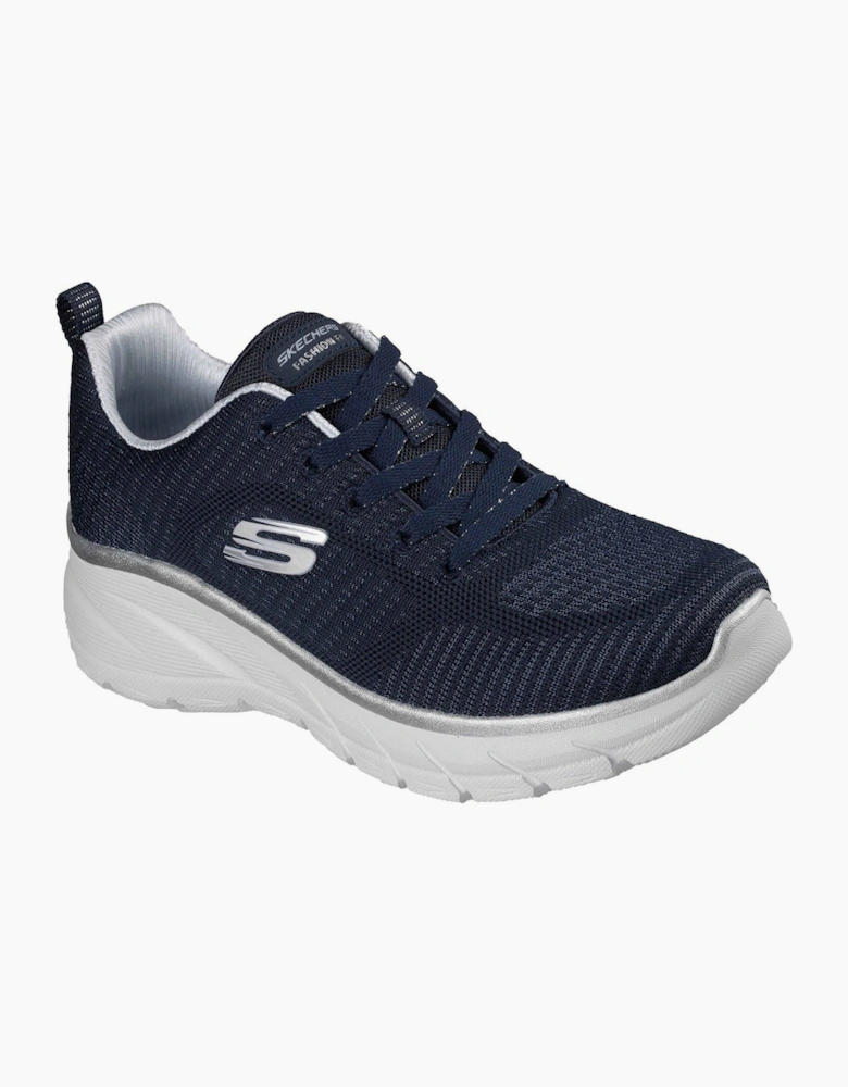 Skechers Fashion Fit 2.0 Polyester Women's Navy/Silver Trainers