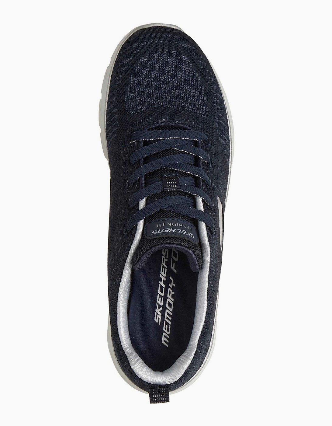 Skechers Fashion Fit 2.0 Polyester Women's Navy/Silver Trainers