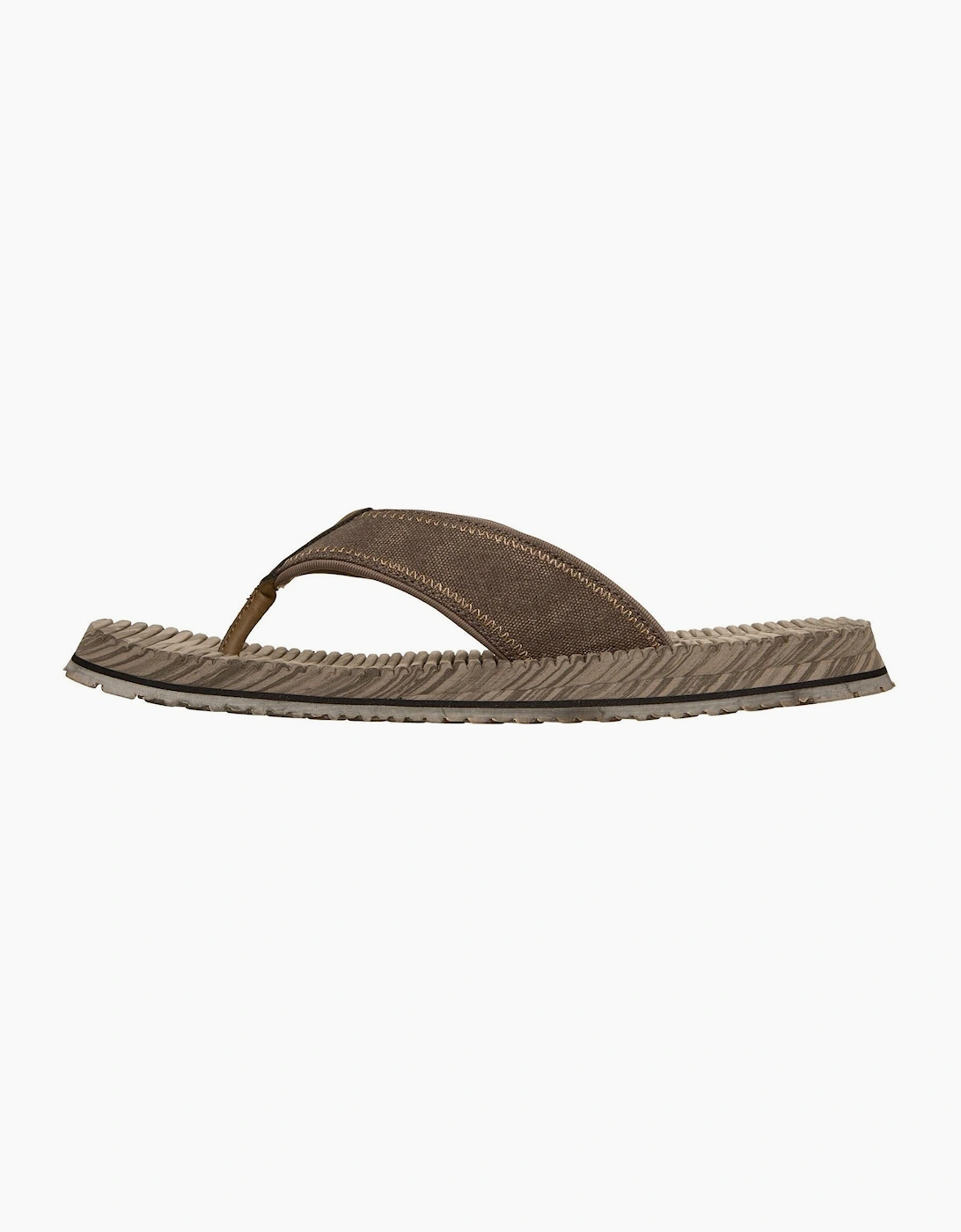 Skechers Quill Textile Men's Brown Flip Flops