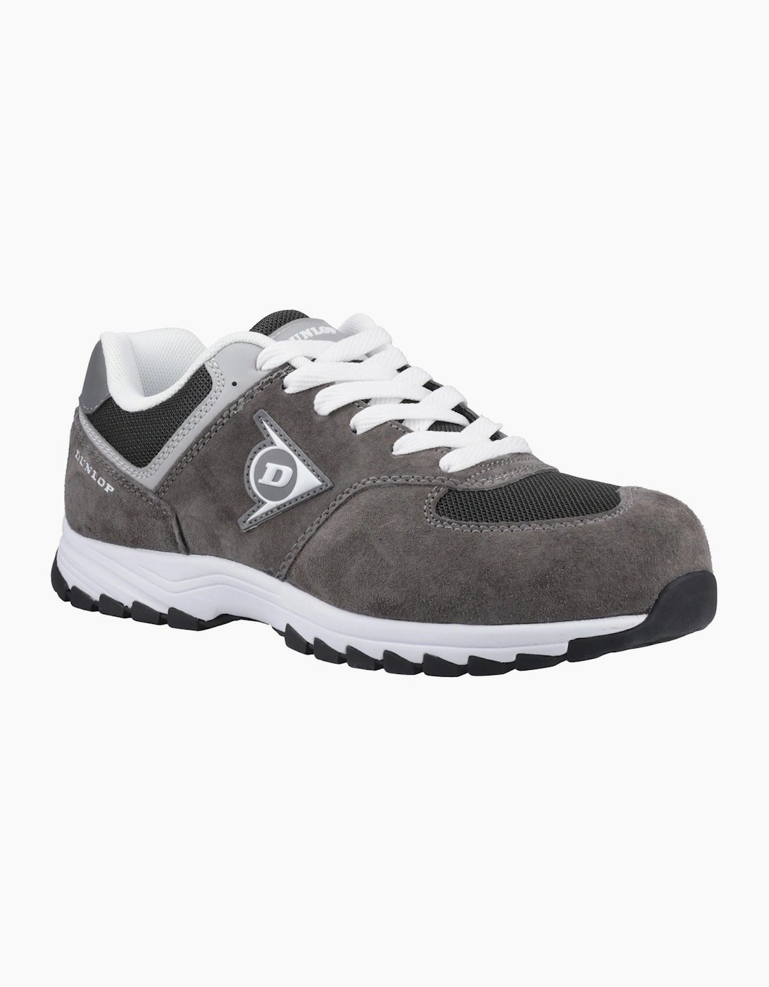 Dunlop Men's Grey Arrow Suede Charcoal/ Safety Trainers  8 Size 8