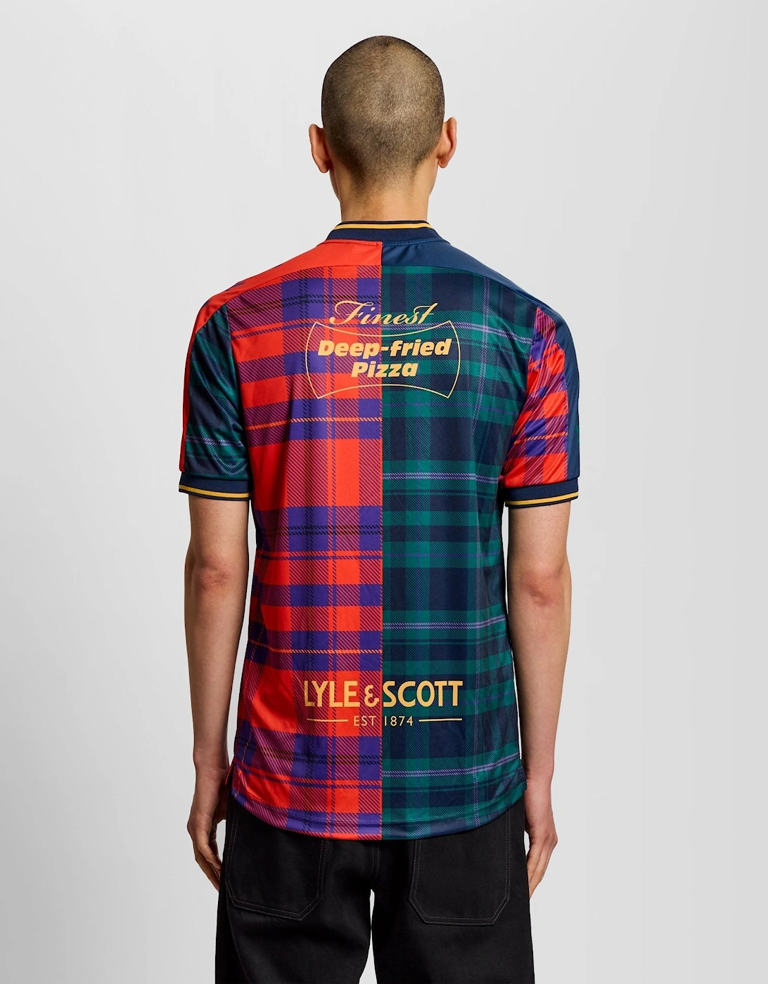 Plaid Short Sleeve Football Jersey