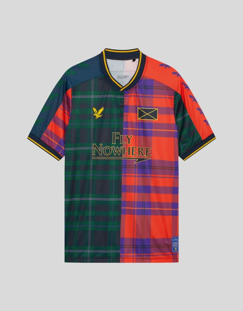 Plaid Short Sleeve Football Jersey
