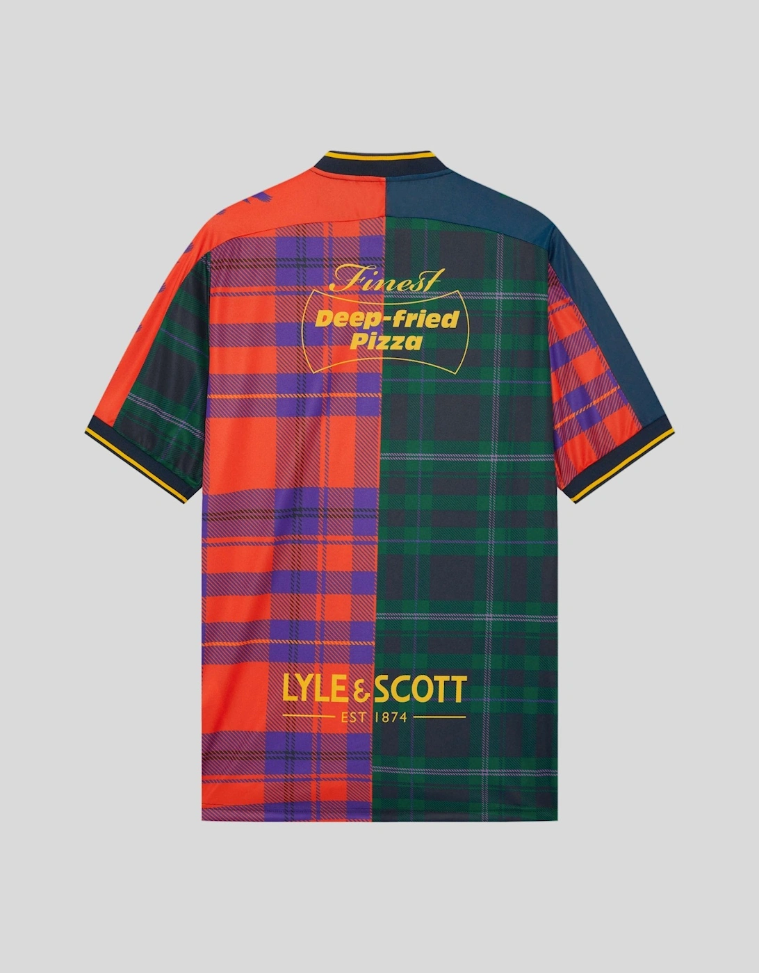Plaid Short Sleeve Football Jersey