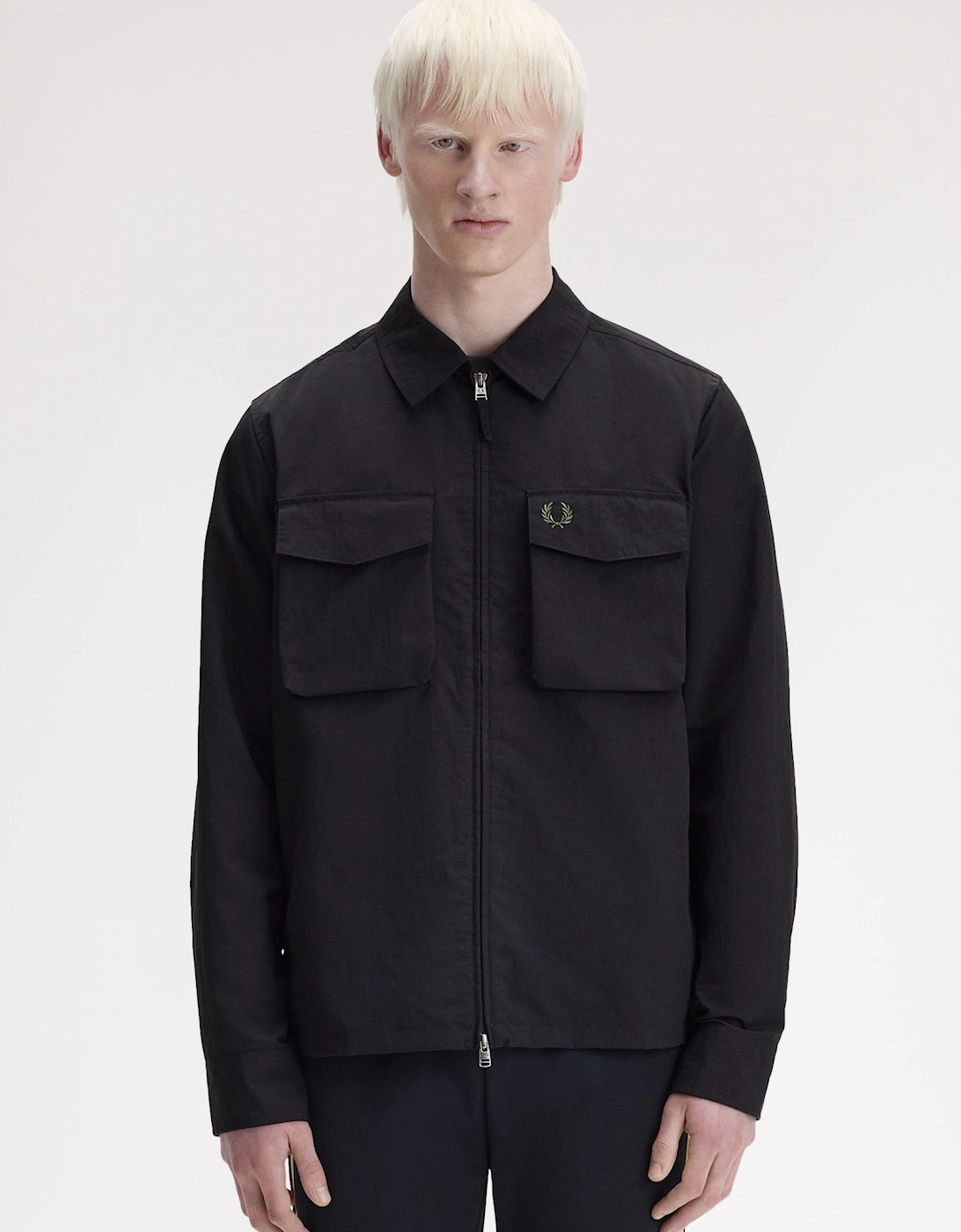 Fred Perry M2402 Ripstop Pocket Overshirt - Black