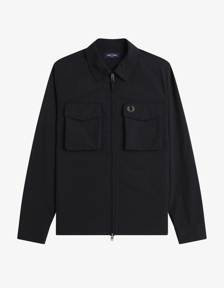 Fred Perry M2402 Ripstop Pocket Overshirt - Black