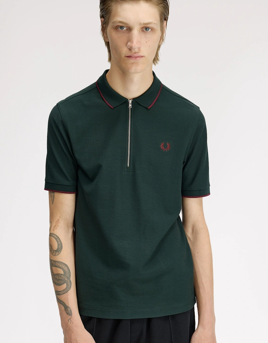 Fred Perry M2383 Crepe Pique Polo Shirt - Grass Roots