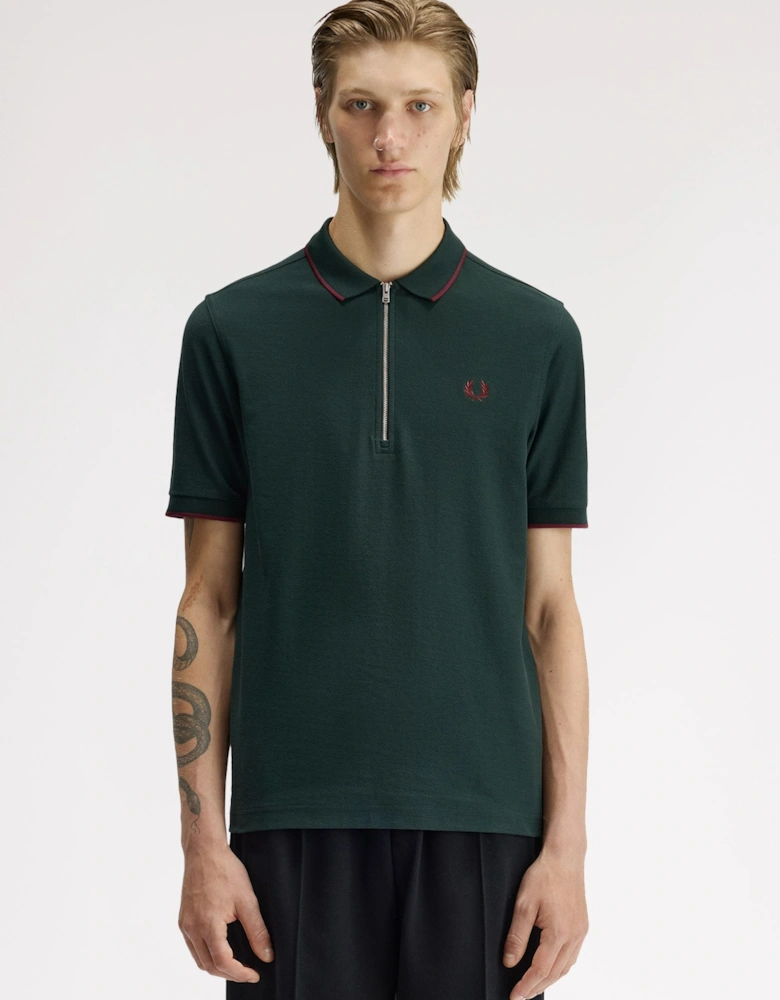 Fred Perry M2383 Crepe Pique Polo Shirt - Grass Roots