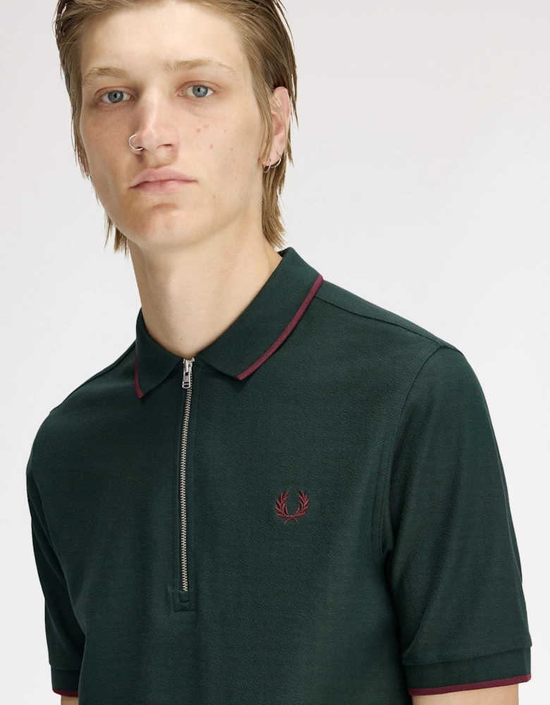Fred Perry M2383 Crepe Pique Polo Shirt - Grass Roots