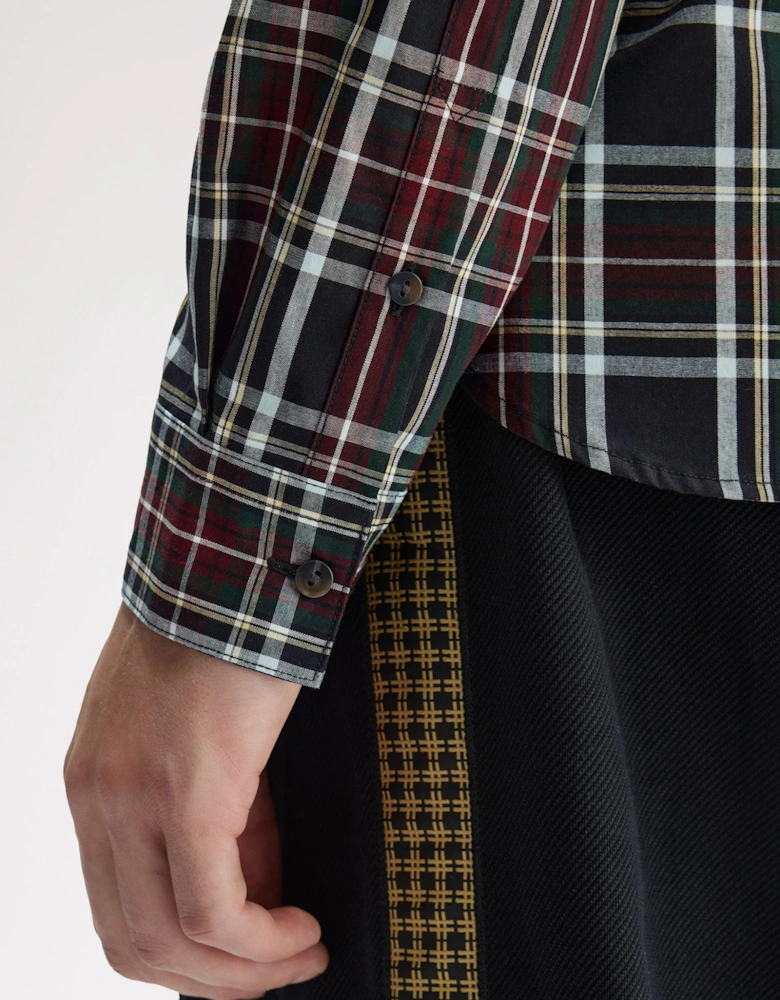 Fred Perry M2433 Classic Tartan Shirt - Black