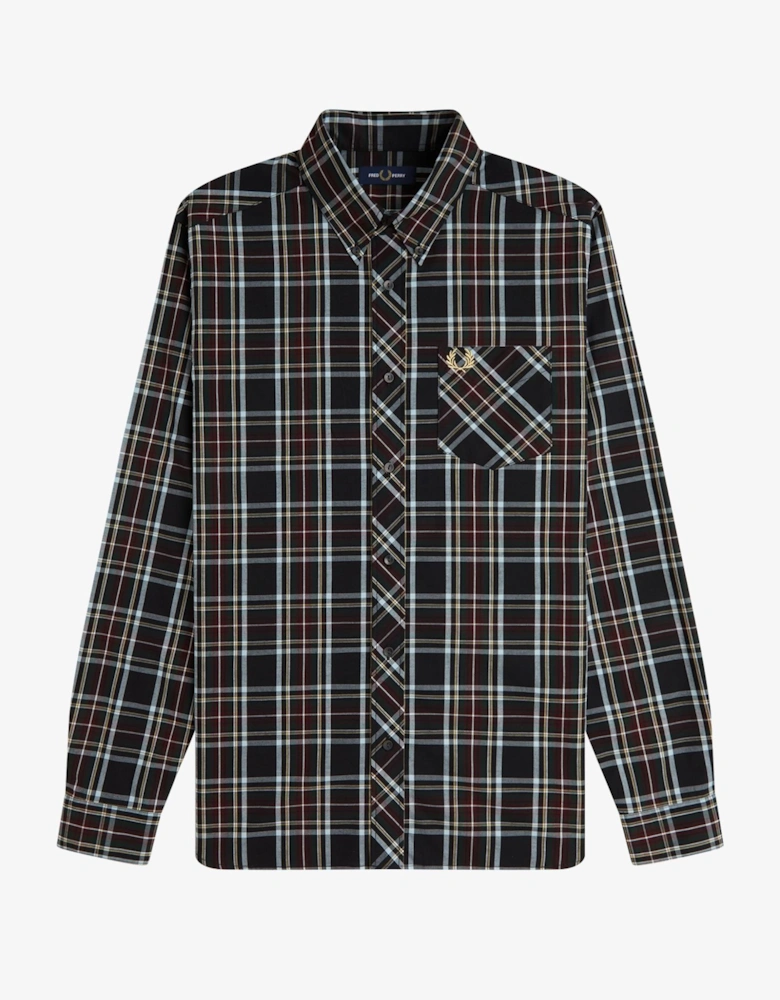 Fred Perry M2433 Classic Tartan Shirt - Black
