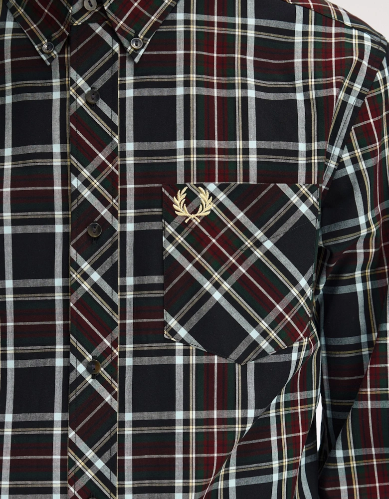 Fred Perry M2433 Classic Tartan Shirt - Black